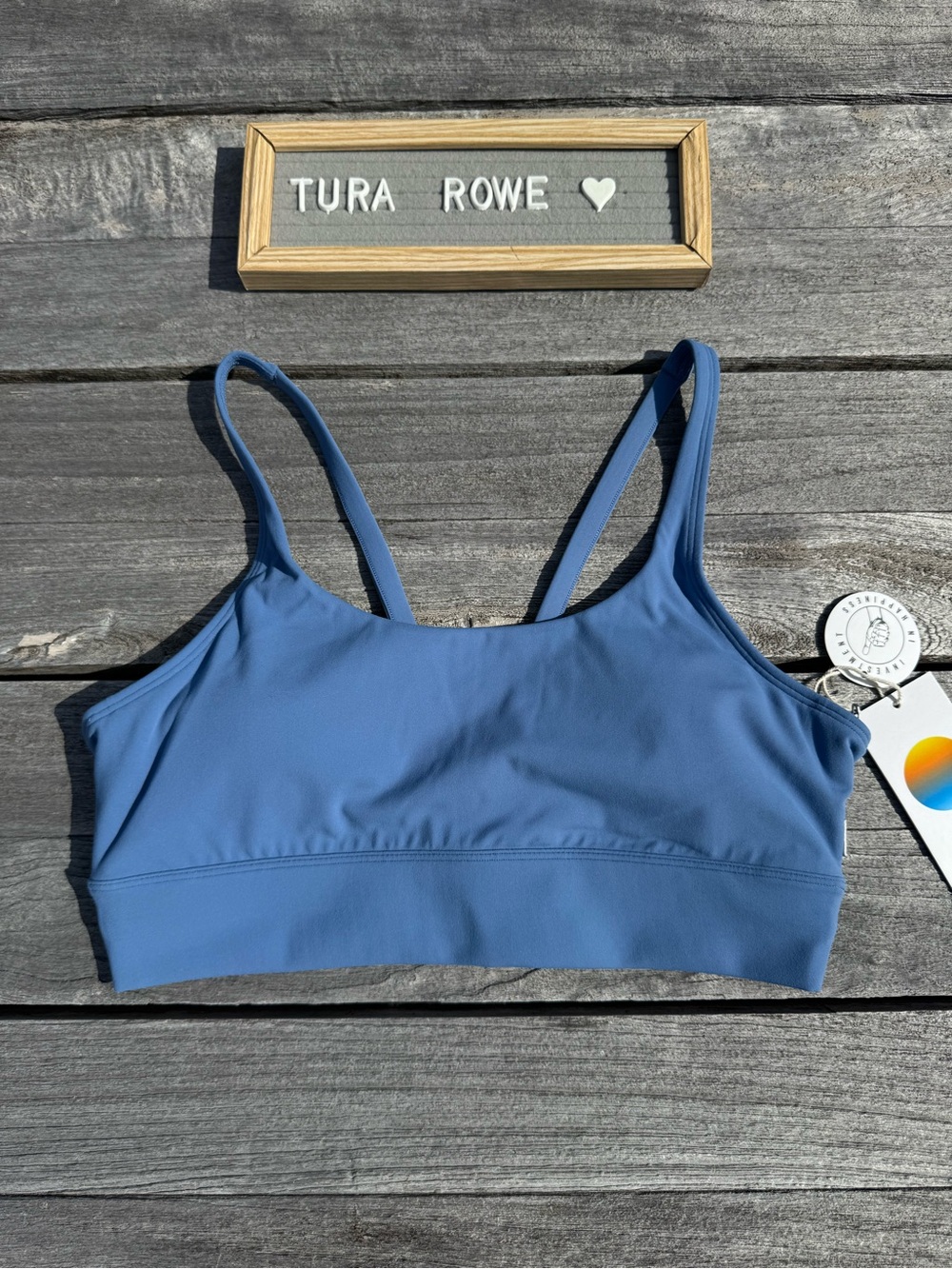 Vuori Yosemite Longline Bra Light French Blue Size Medium NWT 💙
